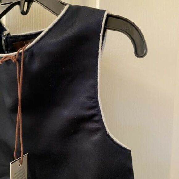 Imoga Bella Tank Top Navy Blue Silver Trim Girls Size 4 NWT - Picture 6 of 7